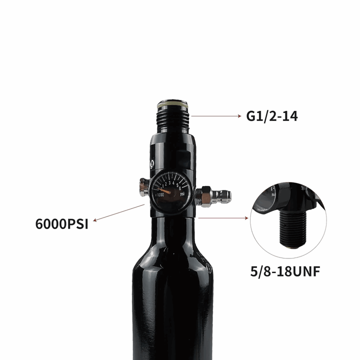 13ci (0.21L) Air Tank 3000psi 1100psi Output Air Tank Regulator