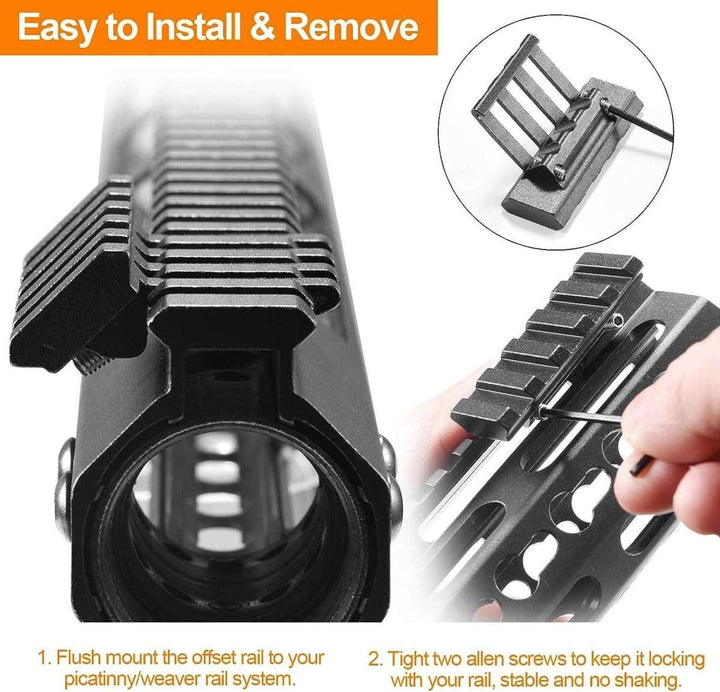 45 Degree Offset Rail Mount 45 Degree Offset Dual Side Rail Mount - 6 ...