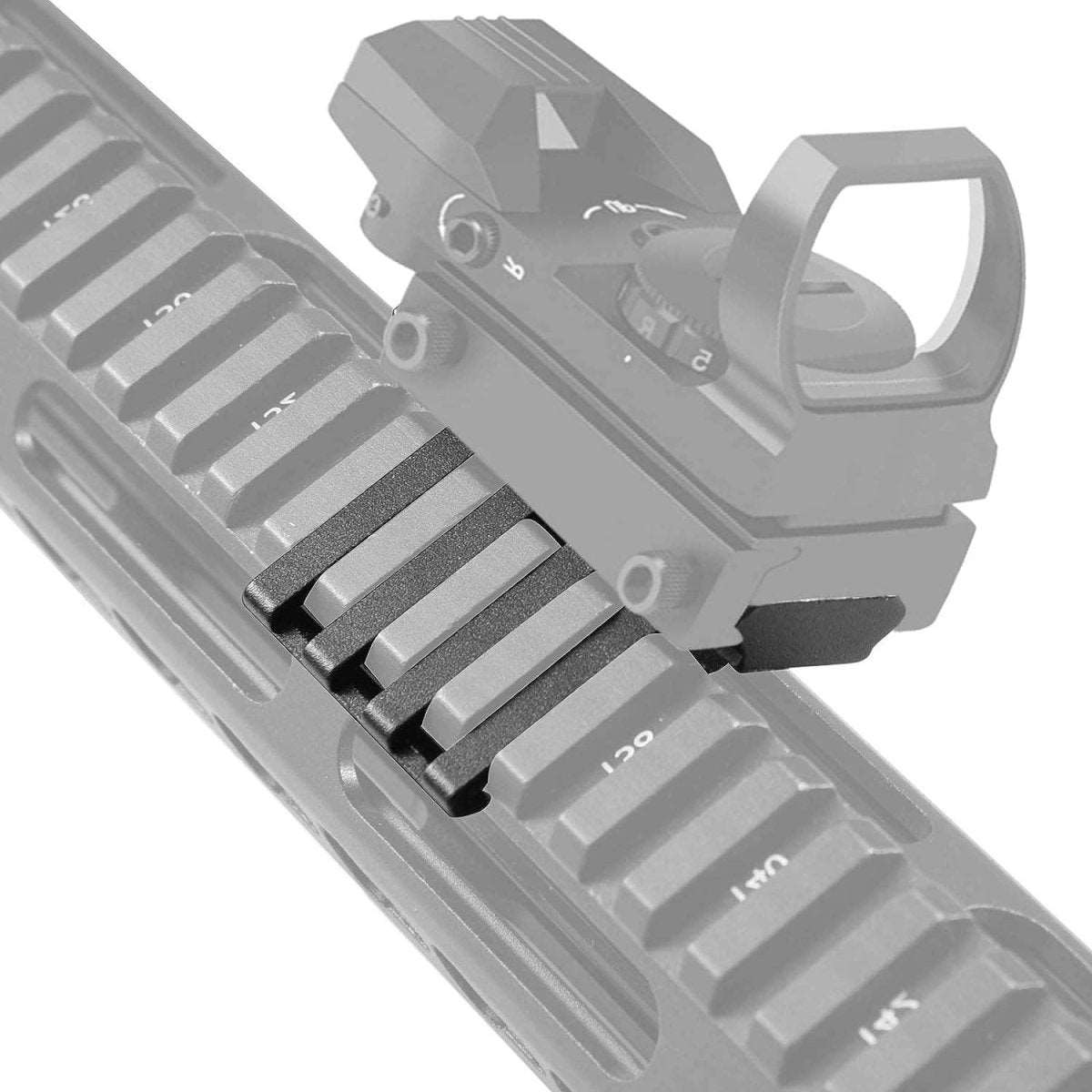 45 Degree Offset Picatinny Rail Mount - Tactical Low Profile Adapter ...