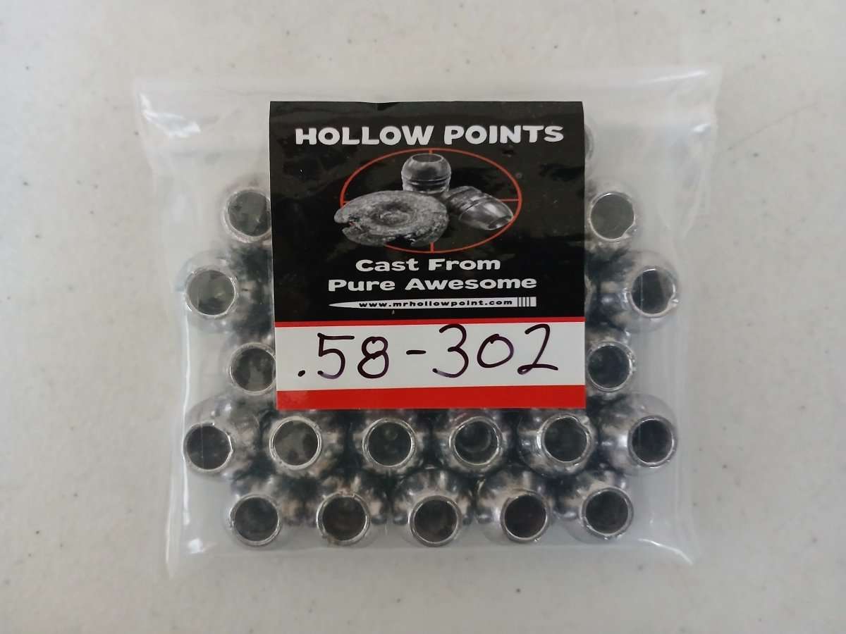 .58Cal 302Gr (30Ct) Mr. Hollowpoint Slugs - AirGun Tactical