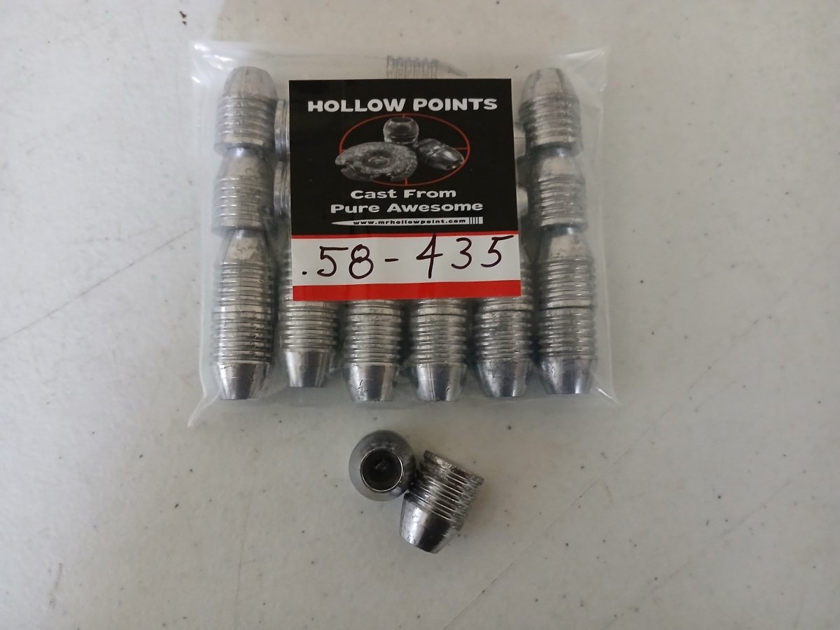 .58Cal 435Gr (25Ct) Mr. Hollowpoint Slugs - AirGun Tactical