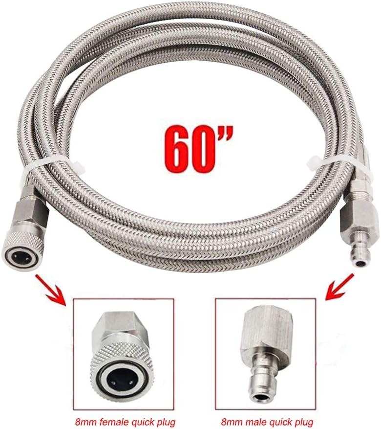 60 inch PCP 4500 Psi Fill Whip Hose Extension - AirGun Tactical