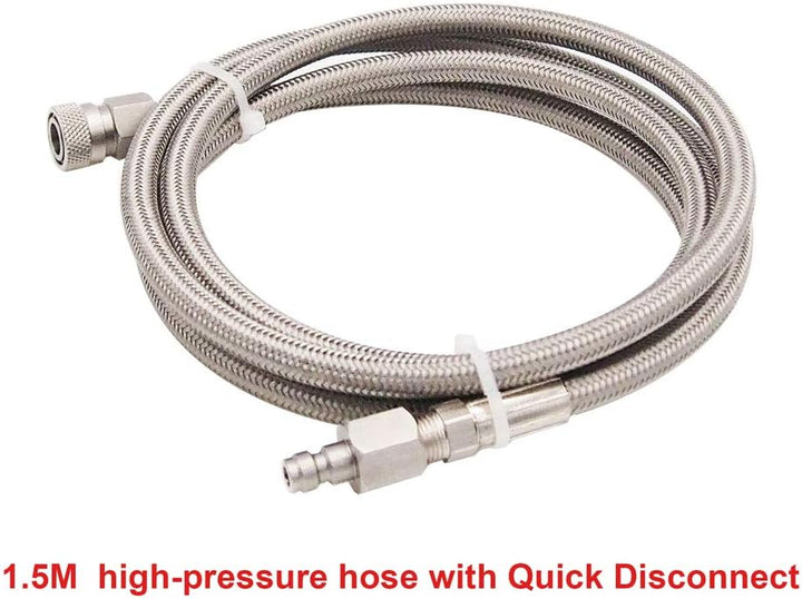 Tuyau PCP 4500 PSI 95 Cm En Acier Inoxydable - Raccordement Station Remplissage Air HPA Quick Disconnect