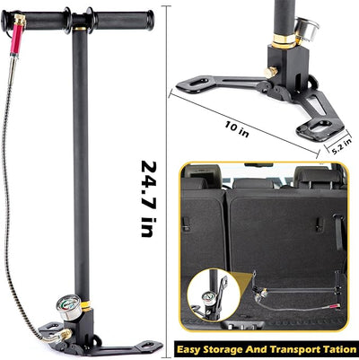 AGT High Pressure 3 Stage PCP Hand Pump (5000 PSI) - AirGun Tactical