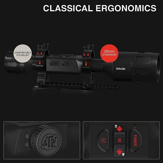 ATN Thor 4 Thermal Scope w/Video rec in HD, Smooth Zoom, Bluetooth and Wi-Fi - AirGun Tactical