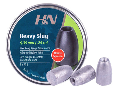 H&N Heavy Slug .253 Cal. 48 Gr Hollowpoint 100ct - AirGun Tactical