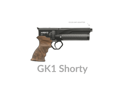 Huben GK1 MINI / GK1 Shorty PCP Pistol with Suppressor Adapter - AirGun Tactical