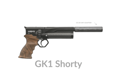 Huben GK1 MINI / GK1 Shorty PCP Pistol with Suppressor Adapter - AirGun Tactical