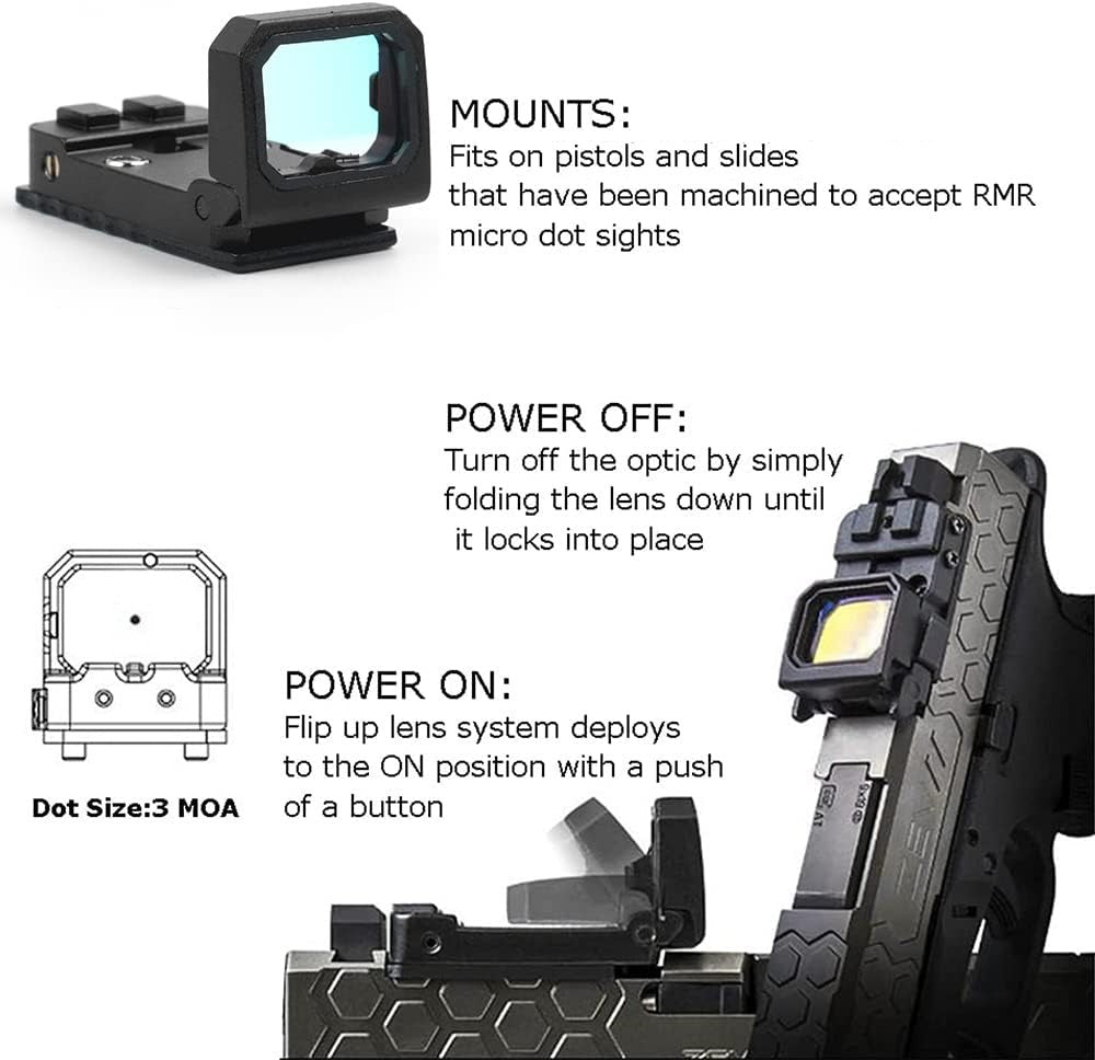 Don't Miss Your Shot with a Red Dot RMR Compact Flip Up Reflex Sight ...
