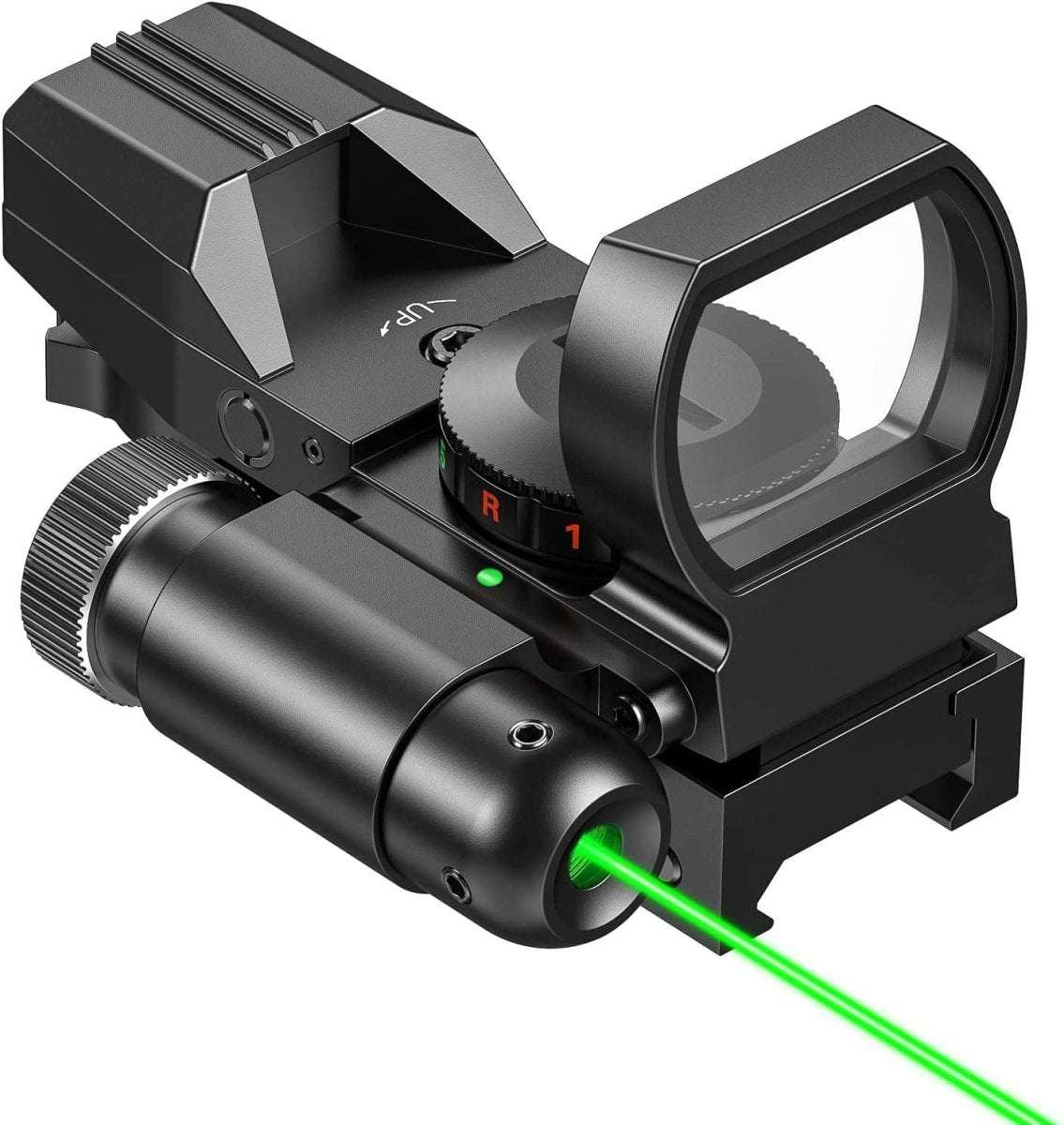 Reflex Sight 1X22X33 Red Dot Laser Reticle Green Combo 20mm Rail - AirGun Tactical