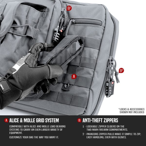 Savior Equipment American Classic - Double Rifle Case (24"/28"/32"/36"/42"/46"/51"/55") - AirGun Tactical