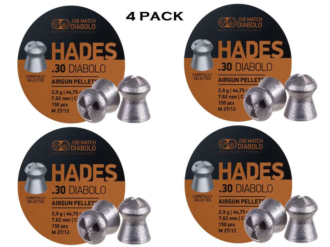 **SPECIAL 4-PACK** JSB MATCH DIABOLO - HADES - .22 Cal, .25 Cal, 30 Cal & .35 Cal - AirGun Tactical