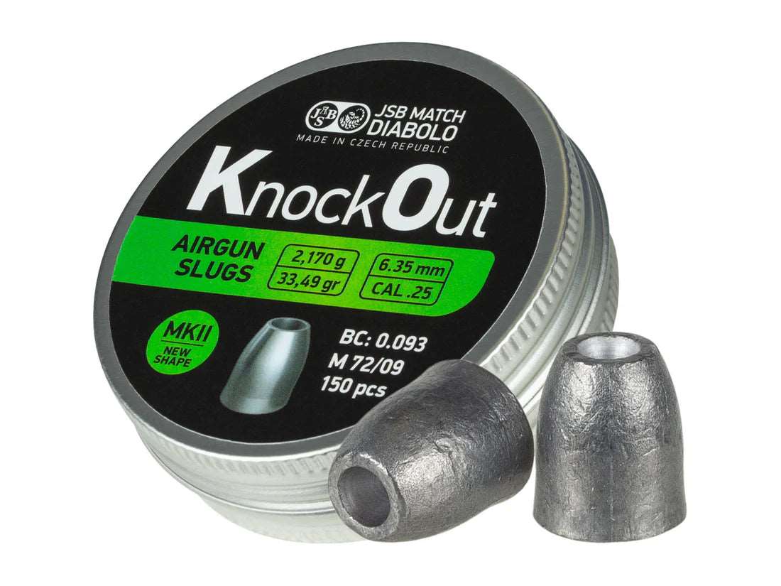 **SPECIAL 4-PACK** JSB MATCH DIABOLO - KNOCKOUT SLUGS - .22 Cal & .25 Cal - AirGun Tactical