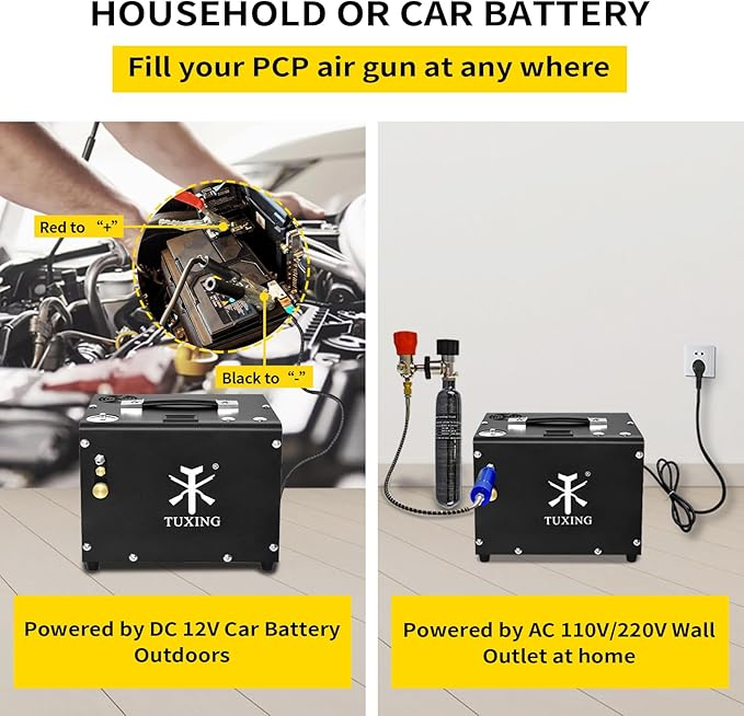 TUXING PCP Air Compressor 4500Psi/300Bar TXET062-2 - AirGun Tactical