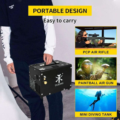 TUXING PCP Air Compressor 4500Psi/300Bar TXET062-2 - AirGun Tactical