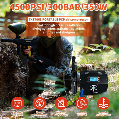 TUXING PCP Air Compressor 4500Psi/300Bar TXET063 - AirGun Tactical