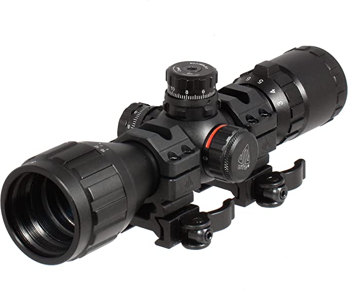 UTG 3-9X32 1" BugBuster Scope, AO, RGB Mil-dot, QD Rings - AirGun Tactical