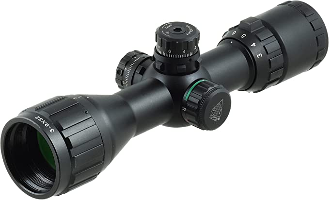 UTG 3-9X32 1" BugBuster Scope, AO, RGB Mil-dot, QD Rings - AirGun Tactical