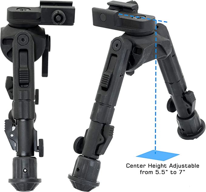 UTG Recon 360 TL Bipod, 5.5"-7" - AirGun Tactical