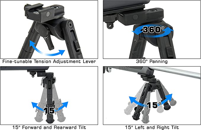 UTG Recon 360 TL Bipod, 8"-12" - AirGun Tactical